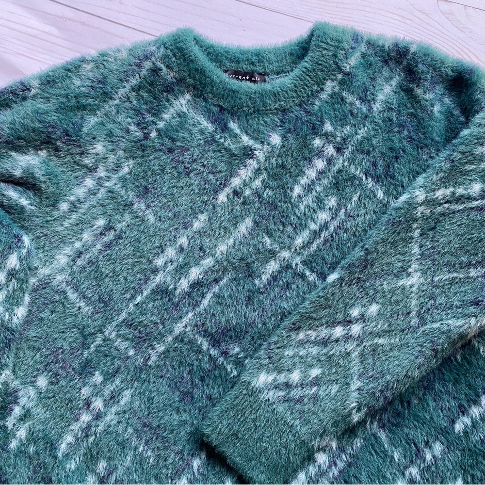 Ladies CURRENT AIR Crew Neck Soft Fuzzy Sweater XS